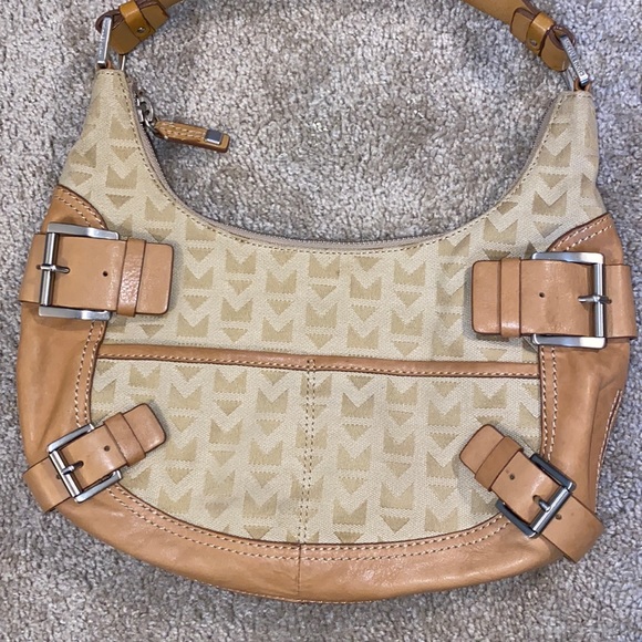 Michael Kors Vintage Tan Canvas & Leather Hobo Bag - Picture 2 of 12